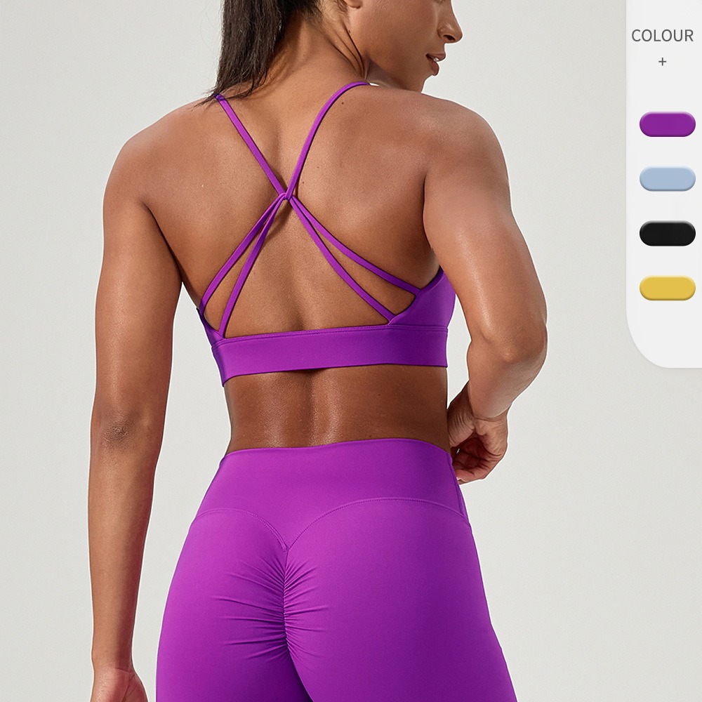 Women's Sexy Yoga Bra Cross St - Sports Bra High Impact 评论和价格