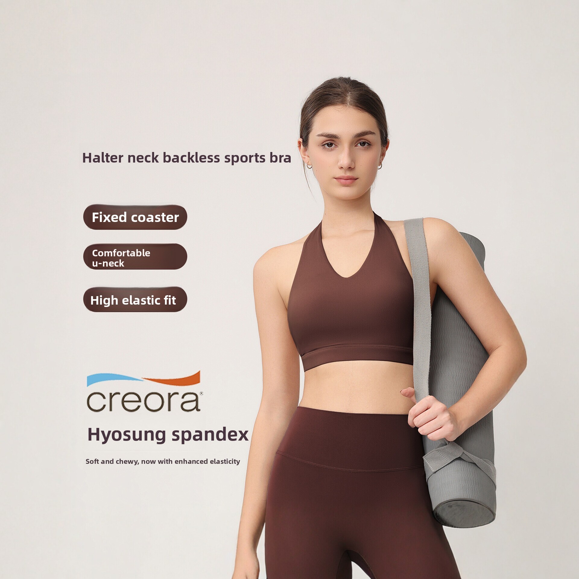 Women's Halter Sports Bra with - Push Up Bra Padded 评论和价格