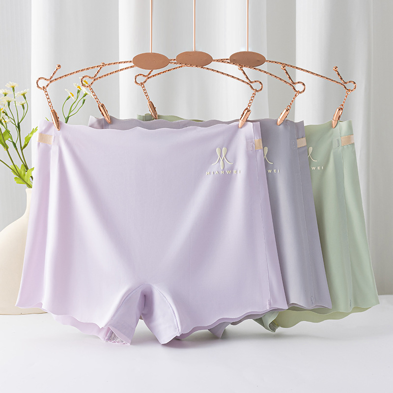 Summer Women Seamless Ice Silk - Boyshort Underwear 评论和价格