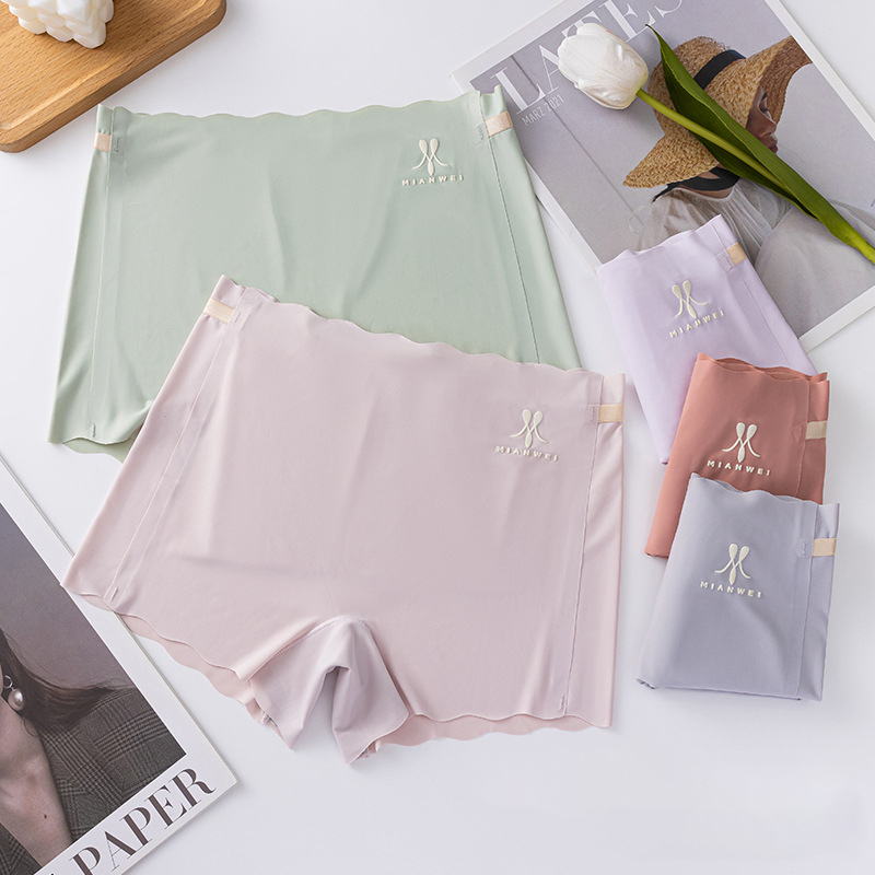 Summer Women Seamless Ice Silk - Boyshort Underwear 评论和价格