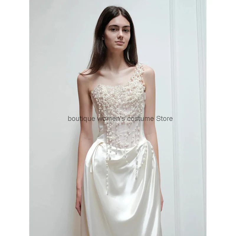 Cos 2025 French Strapless Even - Slip Dress Satin 评论和价格
